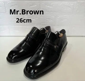 [새상품급] MR.BROWN 블랙 드레스 슈즈 비즈니스 슈즈 26.0cm