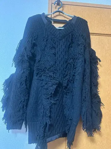 sacai 프린지 니트