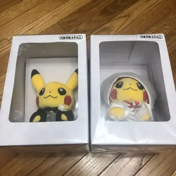 피카츄 2체 세트 웨딩 양장 일본 의류 일본식 결혼 턱시도 봉제 인형