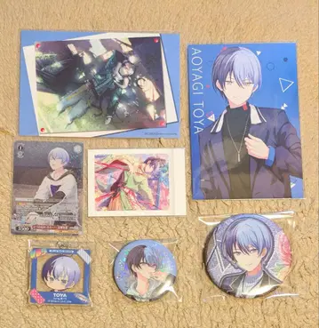 프로세카 아오야기 토야 캔 배치 키홀더 카드 7개 세트