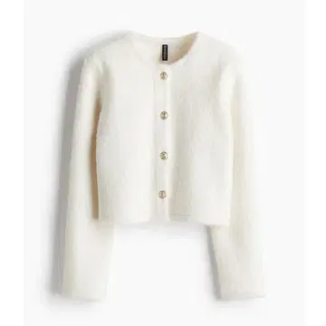 H&M 브레이크 가디건 자켓 크림