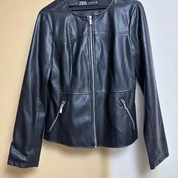 ZARA 블랙 가죽 자켓 L