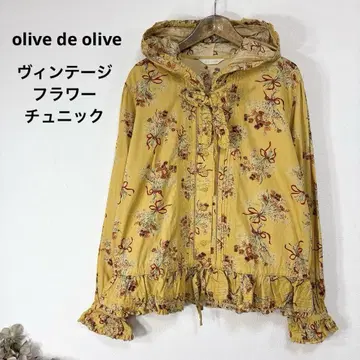 새상품급 olive de olive 빈티지 플라워 튜닉