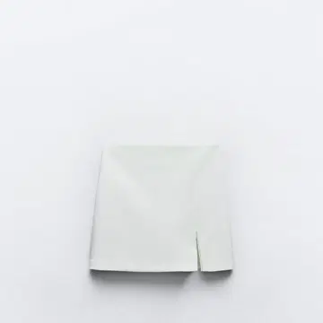 ZARA 슬릿 헴 스코트 XS 화이트