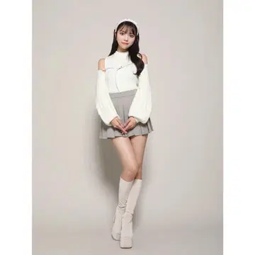 darich DD 케이블 니트 앙상블 화이트