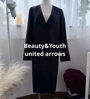 BEAUTY&YOUTH UNITED ARROWS 블랙 노카라 코트