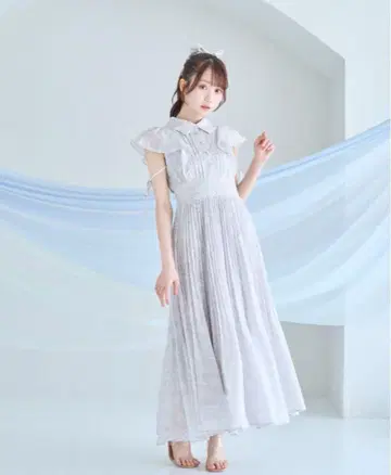로제 뮤즈 pleats floral print dress 그레이