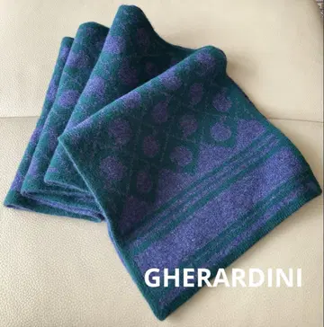 GHERARDINI 게라르디니 캐시미어 머플러 블루&그린