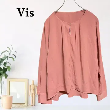 zB620 [M] Vis 벌룬 슬리브 보트넥 긴팔 블라우스