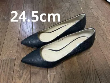 블랙 크로커다일풍 스틸레토 펌프스
