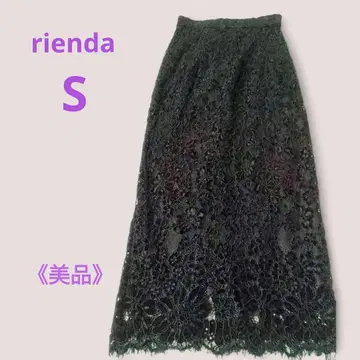 [화려한 플라워 레이스] rienda 타이트 롱 스커트 S 성인 페미닌