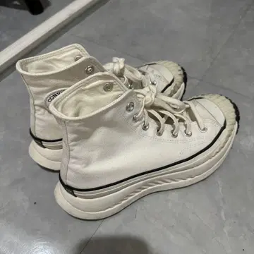 CONVERSE 척테일러 화이트 통굽 하이컷 24cm