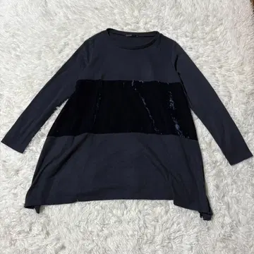 새상품급 여성용 긴팔 튜닉 F 네이비 울 심플 노움코어