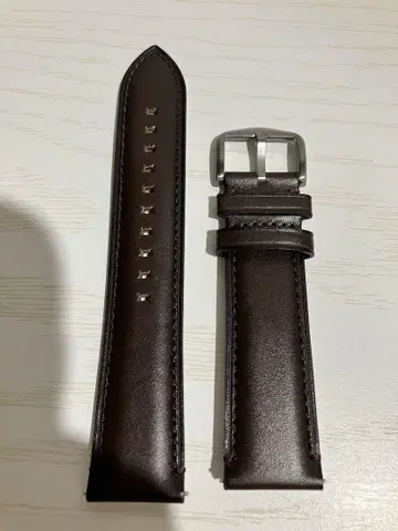시계 교체용 벨트 22mm 천연 가죽 다크 브라운