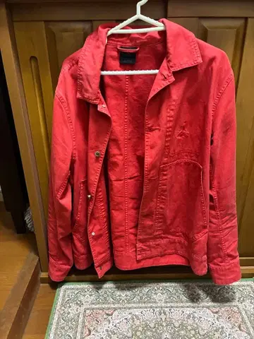 조던 레드 프론트 버튼 자켓