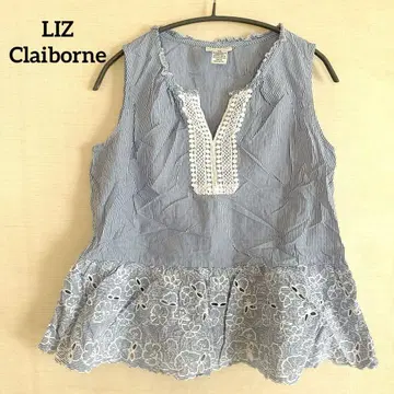 LIZ Claiborne 스트라이프 슬리브리스 튜닉 PM