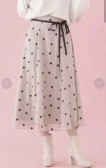 JILL by JILLSTUART 도트 플레어 스커트 (핑크)