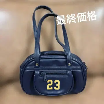 블랑디 멜빌 핸드백 숄더 가능 네이비 자수