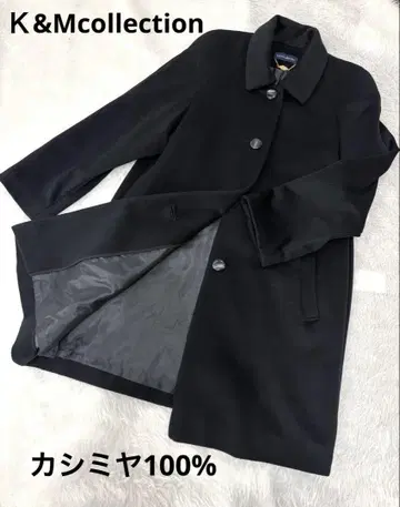 K&Mcollection 캐시미어 100 롱 코트 블랙