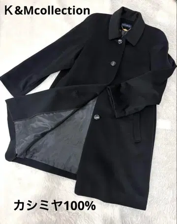 K&Mcollection 캐시미어 100 롱 코트 블랙