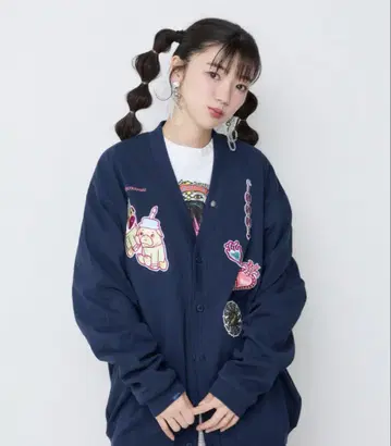 무료배송! 'OMAMORI' KOBUKOHA 라이트 가디건 (네이비)