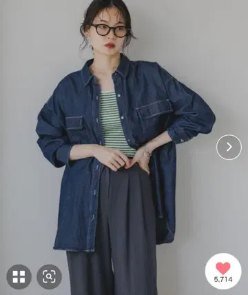 210nouve [가을 신색상 추가!] 데님 오버 사이즈 셔츠 자켓