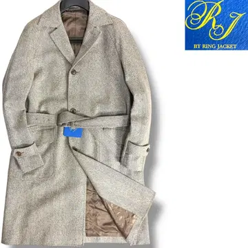 J3590 새상품 링자켓 헤링본 벨티드 래글런 싱글 코트 48