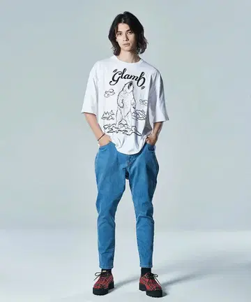 glamb 폴리 팬츠 데님 sizeS