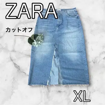 ZARA 데님 스커트 XL 새상품급 슬릿 캐주얼 빅 사이즈 XL