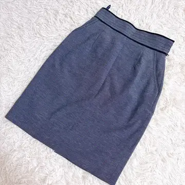아푸와이저 리셰 무릎 기장 타이트 스커트 허리 리본 네이비 S 상당