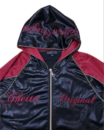 컨디션 최상 겟 GHETTO 자켓 빨간색 x 블랙 x 골드 M