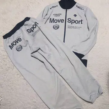 [레어] Move Sport 데상트 셋업 맨투맨 저지