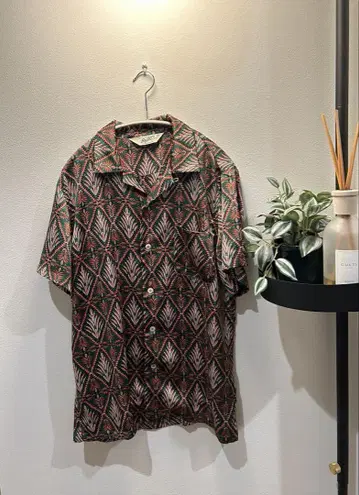 [ 새상품급 ] Backers 하와이안 셔츠 반팔 잎 패턴