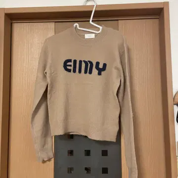 eimy 로고 니트 스웨터 F 사이즈 베이지