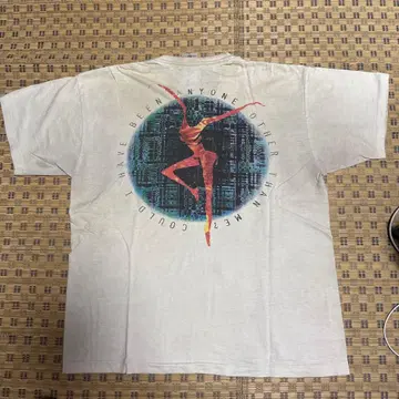 Dave Matthews Band T셔츠 크림색 보로