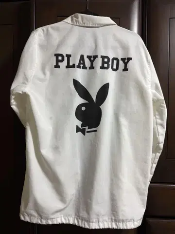 PLAY BOY 나일론 자켓 화이트