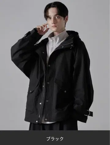 CLEL 밀리터리 디자인 마운틴 후드티 블랙 M