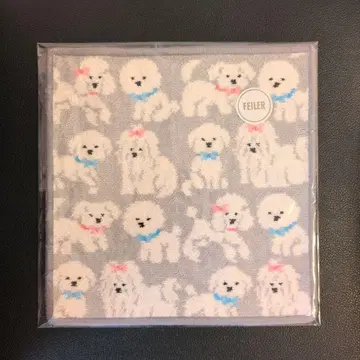 페이러 모프모프 강아지 타월 손수건 실버 그레이 x 라이트 그레이