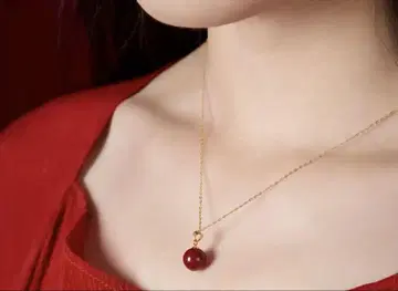 퍼플 골드 빨간색 목걸이 10mm