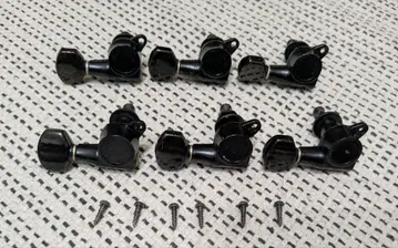 레어 Fender japan x GOTOH W네임 페그 세트 블랙