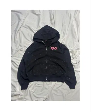 9090 girl Logo Glitter Zip Hoodie L사이즈