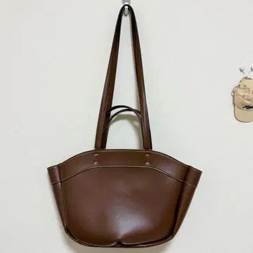 ZARA 숄더 토트 핸드백 브라운