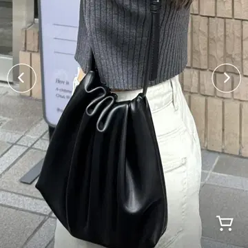 원 핸들 개더 숄더백