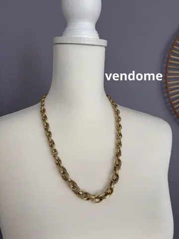 vendome 골드 체인 목걸이 스크류 체인 레트로