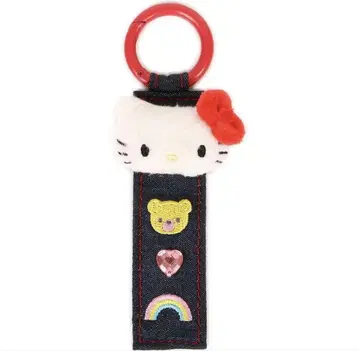 헬로키티 택 키링 데님 와펜 산리오 sanrio 택 포함