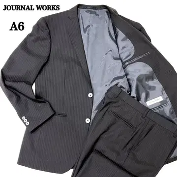JOURNAL WORKS 셋업 비즈니스 정장 스트라이프 L 블랙