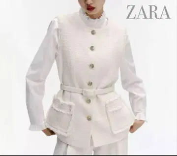 ZARA 벨트 텍스처 베스트 XL