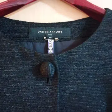 UNITED ARROWS 블랙 노카라 자켓