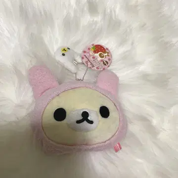 코리락쿠마 딸기 토끼 봉제 인형 소품함 멀티 케이스 마스코트