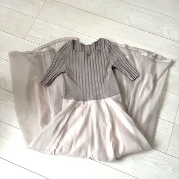 Rirandture 5분 소매 에어리 도킹 원피스